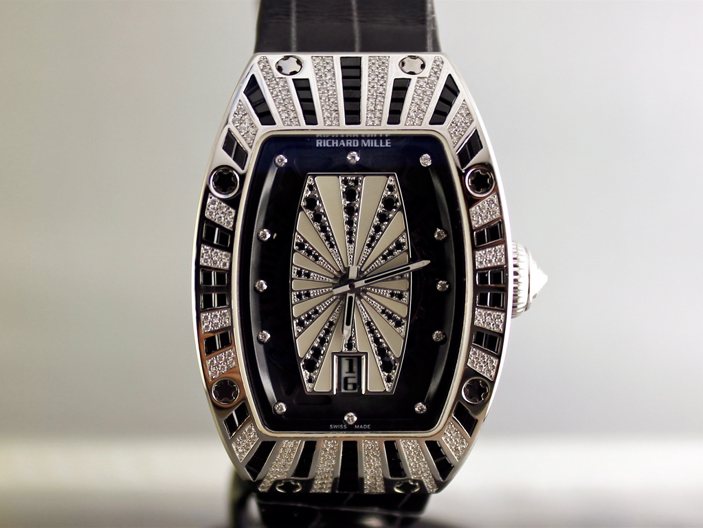 Richard Mille RM 007 white gold with sapphires and diamonds Women Watch Replica - Click Image to Close